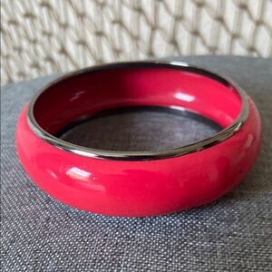 Vintage 80s Enamel Metal Bangle Bracelet